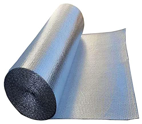 Feuille d'isolation réfléchissante 5 mm à double bulle – Réflecteur de radiateur résistant à la chaleur et au bruit pour greniers, fenêtres, garages, camping-cars et camping-cars furtifs – Enveloppe