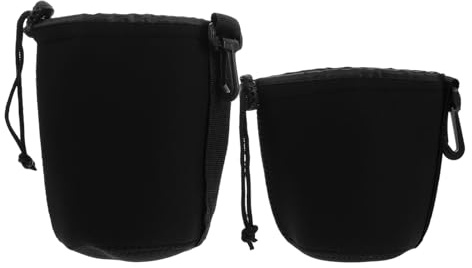 Veemoon 2stücke wasserdichte Objektivhülle Stoßdämpfende Objektivtasche Aufbewahrungsbeutel für Fotoausrüstung Kamerazubehörbeutel wasserdichte Schutzhülle für Reisen und Täglichen
