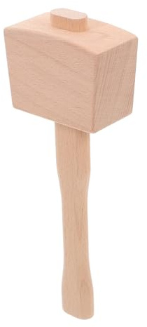 OFFSCH Small Wooden Mallet for Leathercraft and Woodworking Compact Beech Wood Carpenter Hammer Sturdy Hand Tool with Comfortable Grip for DIY Craft and Wood Working Tasks