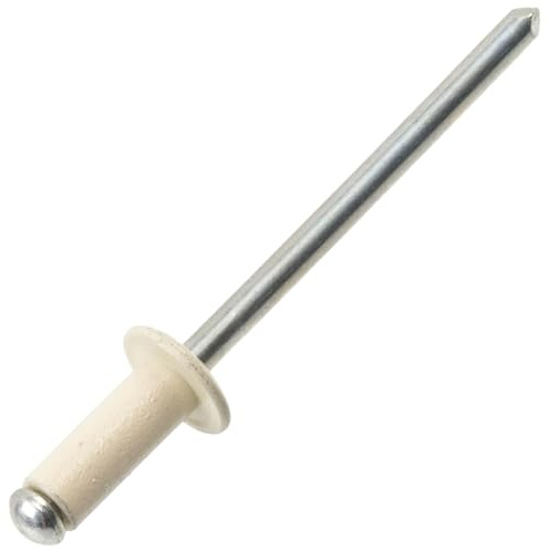 AERZETIX - 60 remaches ciegos Ø4x10 mm cabeza plana en aluminio/acero RAL 1015 marfil claro | fijación rápida para chapa, perfiles y ensamblajes metálicos
