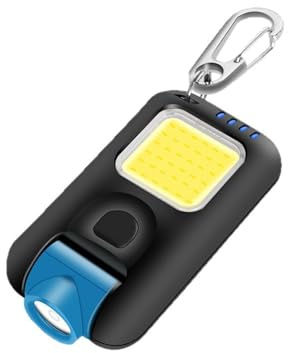 XAGMODSHN LED-Taschenlampen, leistungsstarkes Arbeitslicht mit Schlüsselanhänger, praktische Konstruktion für Outdoor, Wandern, Auto, Reisen, Multimodus, Taschenlampe, praktische Taschenlampe