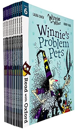 Read With Oxford: Winnie and Wilbur 12 Books Collection Set Level Stage 5 & 6 (Age 5 - 6) (Tidy Up,Winnie!, It's Teatime Winnie!, Winnie Dresses Up, Winnie's Outdoor Fun and More)