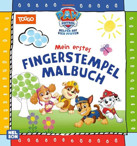 PAW Patrol Kindergartenheft: Mein erstes Fingerstempel-Malbuch: Einfach Bilder mit Fingerfarben oder Tuschkasten gestalten ab 3 Jahren