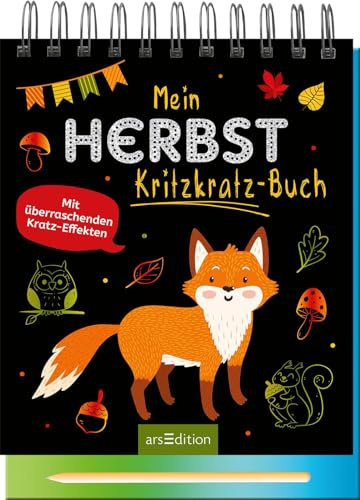 Mein Herbst-Kritzkratz-Buch: Mit überraschenden Kratz-Effekten | Kreativer Kratzelspaß mit Malideen und Holzstift für Kinder ab 5 Jahren