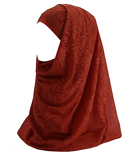 Lina & Lily Muslim Hijab Kopftuch aus Chiffon mit Blumenmuster