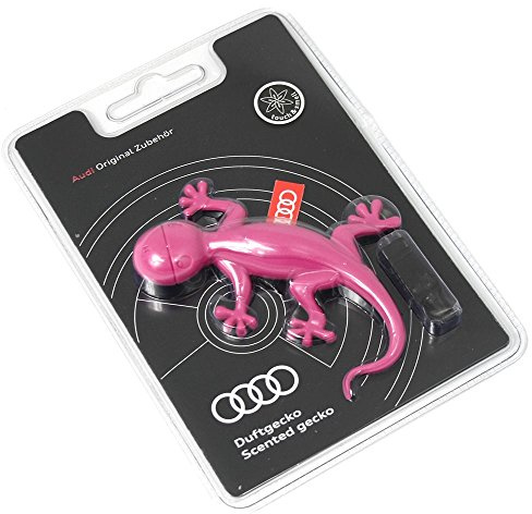 Audi 000087009AC Duftspender Original Duftgecko pink Gecko Lufterfrischer (Duftnote: blumig-süß)