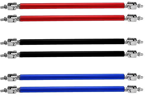 asta paraurti-Duokon Barre di supporto 1 coppia 20cm Supporto per barra di supporto per paraurti anteriore in alluminio per auto(black)