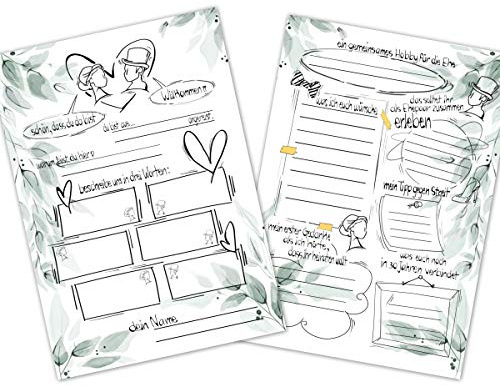 Generisch 55 Gästebuchkarten Hochzeit mit witzigen Fragen, Hochzeitsspiel für Brautpaar, Hochzeitsgäste, Hochzeitsfeier, Gäste-Wünsche, Wunschkarten, Gästebuch Alternative