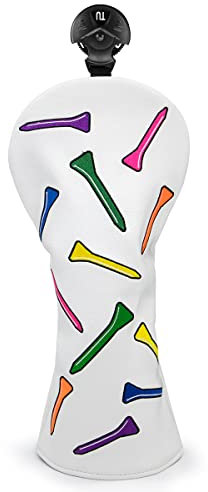 1 oder 3 Stück Golfschlägerhaube, Fahrerhaube, 3 Holzabdeckungen, Hybrid-Rettungsschlägerhaube, PU-Leder, buntes Golfschläger-Set, 13 H, Golf-Geschenke für Männer, Frauen, Golfer (Hybrid-Abdeckung, 1