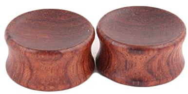 Beydodo Écarteur d Oreilles 12mm, Ecarteur Oreilles Bois 2 Pièces Tunnels de Chair Bouchon Oreille Ecarteur en Bois