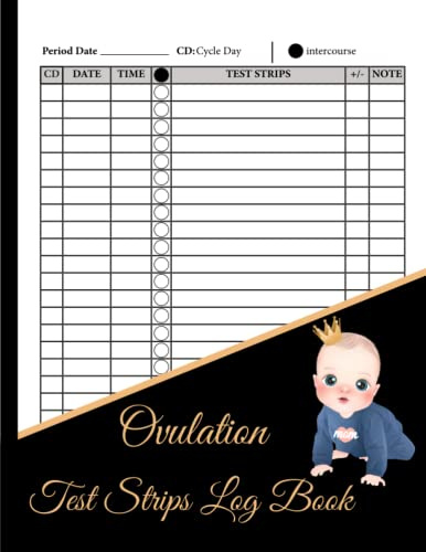 Ovulation Test Strips Log Book: ovulation tracker journal for women | ovulation tracking log book | basal body temperature chart | OPK Test Strips Sheet | TTC Planner | 120 pages.