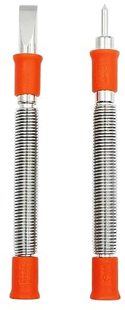 2Pcs Spring Tool Set 5/16-Inch Chisel and 1/8-Inch Center Punch Set, Spring Loaded Rivet Removal Kit for Wood