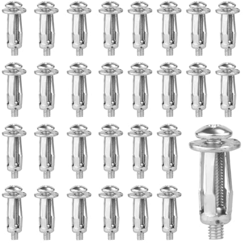 80St Expansionsschrauben Blütenblattmuttern, M4x25mm Hohlwandanker, Strapazierfähig, Jack Mutter für Trockenbau, Rigips, Eisenblech, Dünne und Weiche Wände, Metall