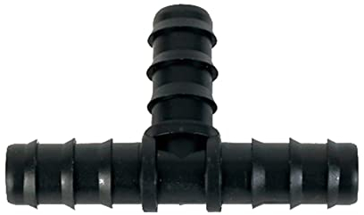 DRIPALIA Conector Te de Goteo - Accesorios de Riego por Goteo - Ideal para Empalmar Tuberías de Riego de Goteo de 16 mm - Resistente a los Rayos UV - con Sistema de Dientes de Agarre (40)