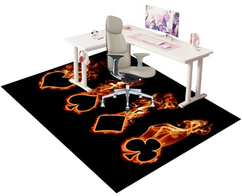 Unterlage Schreibtischstuhl Gaming Stuhl Unterlage Bodenschutzmatte Bürostuhl Teppich Unterlage-Kratzfest für Parkett und Hartböden Bürostuhl Unterlage für Stühle Hohe Dichte Anti-Silp 160 x 200 cm