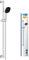 GROHE Vitalio 110, Duschset wassersparend, 8l pro Min (Duschstangenset mit: Duschkopf 3 Strahlarten, 1,75m Schlauch, Duschstange 90cm, zum Kleben oder Bohren, ohne Kleber), eckig, chrom, 26932001