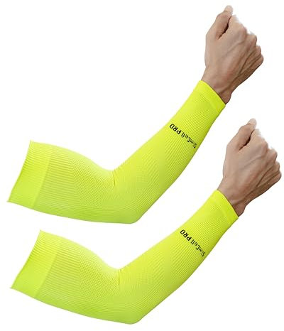 SLIMCELL Gambetti Manicotti Pallavolo Sportivi - Manicotti Braccia Anti UV UPF 50+, Fascia Braccio Padel a Compressione, Running, Tennis, Arm Sleeve Gaming, Ciclismo, Volley, Golf - Made in Italy