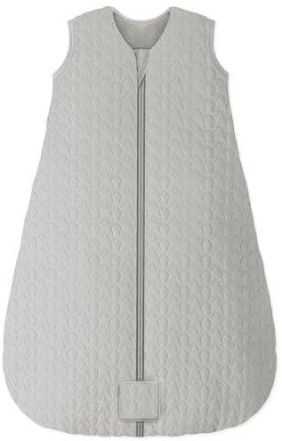 Unnivoll Schlafsack Baby Winter 2,5 Tog Baby Schlafsack 6-12 Monate Baumwolle Babyschlafsack Neugeborene Winterschlafsack Baby Warm und Weich 78 cm für Jungen Mädchen Grau