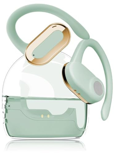 SLuB Open Ear Écouteurs Bluetooth, Casque Bluetooth sans Fil Sport, Bluetooth 5.3, Étanchéité IPX5, Conduction de L'air, Convient pour la Course à Pied, Le Fitness et Les Jeux (Vert)