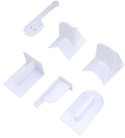 Ciieeo Set di 6 Utensili per Decorare Torte: Set per Glassa Spatola per Crema Burro Spatola per Torte con Bordo Piatto Spatola per Fondente Spatola per