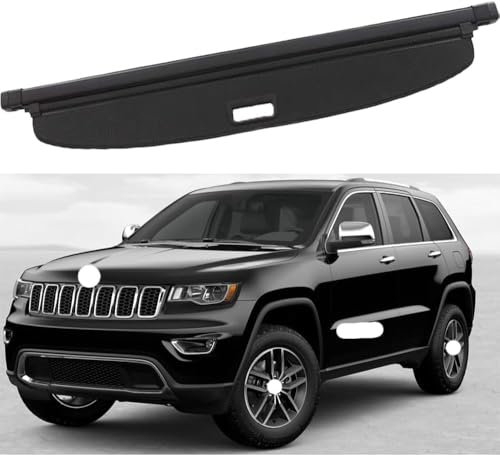 LUlude Auto Einziehbarer Laderaumabdeckung Kofferraum für Jeep Cherokee 2019+, Schutz Der Privatsphäre Abdeckung Hutablage, Ausziehbar