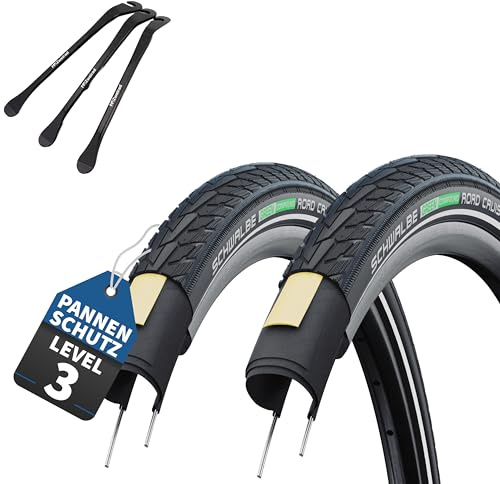 Schwalbe Road Cruiser 28 Zoll Fahrradreifen Set - Pannenschutz Mantel