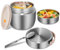 XUANHONG-TECH 1200ml Insulated Food Jars, Stainless Steel Food Flask, Hot Soup Flask with Folding Spoon, Leak-Proof, 12 Hours Cold/Hot (Silver)