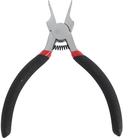 5 Inch Ni Iron Alloy Flat Needle Nose Pliers, Thin Flat Nose Pliers for Jewelry Making, Multifunctional Wide Pliers with Slick Jaws, Ergonomic PVC Dipped Handles