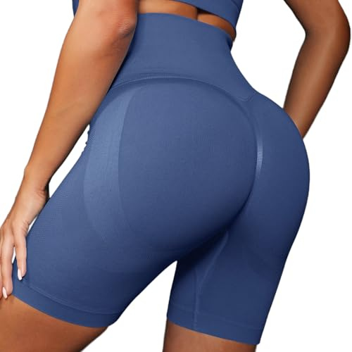 JTSONN Pantalones Cortos Mujer Scrunch Butt Lifting Short Deportivo Pantalon Corto Deporte Abdominal Sin Costuras Ciclismo Shorts Correr Mallas Deporte Cortas Leggings para Fitness Yoga Workout
