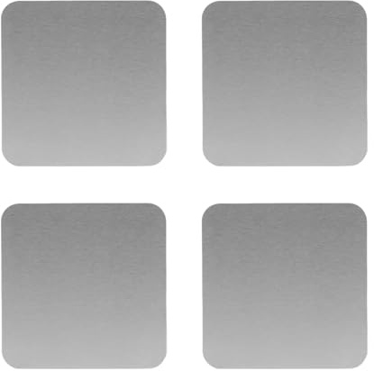 4pcs Sliver Square Stainless Steel Coasters 8.5cm Heat Insulation Metal Cup Mats Drinking Coaster For Cafe,Bar