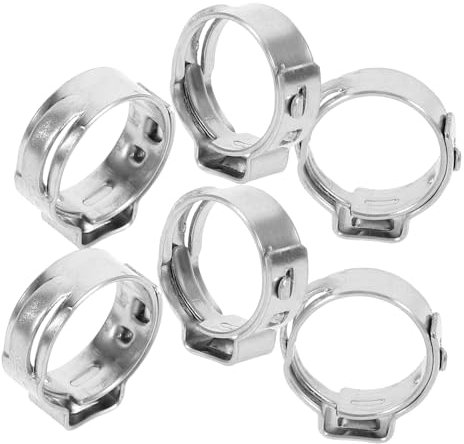 GARVALON 50pezzi Raccordi Pex Acciaio Inossidabile Stringitubo Per Tubazioni Flessibili Con Installazione Facile e Sicura Compatibili Con Raccordi Pex Da Resistente e Affidabile Per