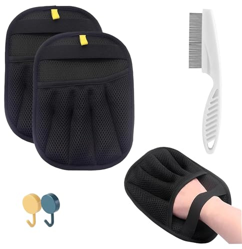 2 Pièces Gant Anti Poils Animaux,Réutilisables Gant Poil de Chat，pour canapé, Meubles, Tapis, Rideaux, Poils d'animaux, Gants de toilettage pour Chats
