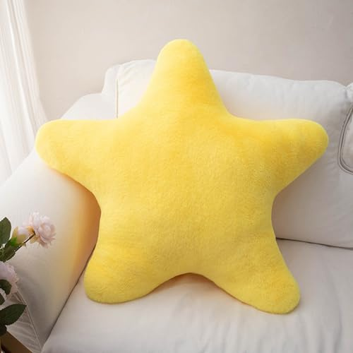 Xiyocadt Stern Kissen, Kissen Kuscheltier, für Mädchen & Jungen Zuhause Schlafzimmer Deko (40CM,Gelb)