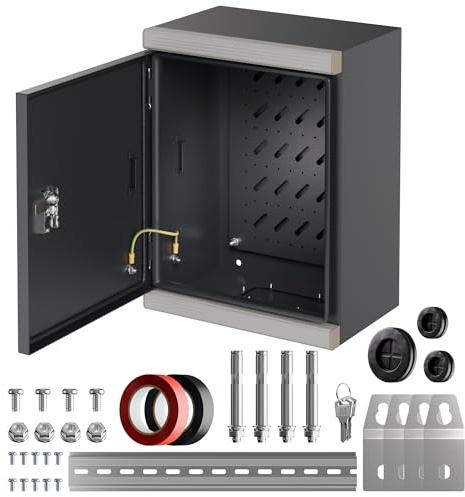 Joinfworld Outdoor Electrical Metal Box 15.7 x 11.8 x 7.8