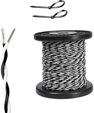 Cavo Elettrico 18AWG 2/3 Conduttori Stile Antico 2/3Nuclei 18/20AWG, Cavo Intrecciato In Corda Di Canapa Vintage, Cavo Di Alimentazione Flessibile Per Lampade D’epoca Cordone Fai-da-te(15ft,3C-18AWG)
