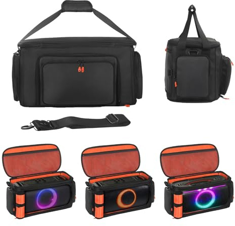SZZCNOX Bärfodral för JBL PartyBox On-The-Go 2/2 Plus bärbar högtalare, resefodral, förvaringsväska kompatibel med JBL PartyBox On-The-Go/On-The-Go Essential Partyhögtalare (endast väska)