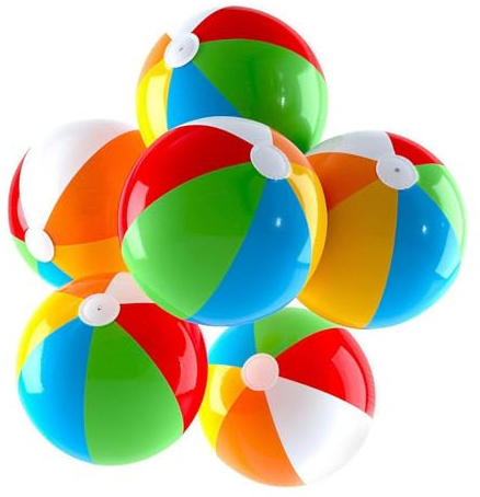 XGOPTS 6 Stück Wasserball, Aufblasbar Bunt Strandball Inflatable Beach Ball Strand Spielzeug Ball für Wasser Pool Schwimmbad (Gelb 6pc)