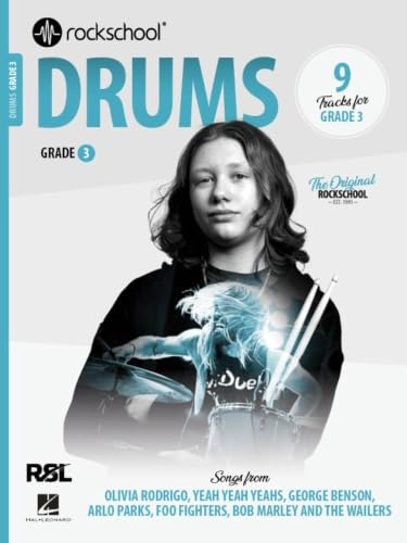 Rockschool: Drums - Grade 3 (2024) | Schlagzeug-Notenbuch mit Online-Audiozugang | Bewertetes Schlagzeug-Songbook für Schüler und Lehrkräfte | Übungs- und Aufführungsmaterial für Schlagzeuger
