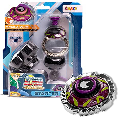 Craze Blade Starter Set Kampfkreisel Blade Kreisel Metall mit Launcher Kinder Spielzeug Jungen Kreisel für Kinder Kinderkreisel 10259, Mittel, Mehrfarbig