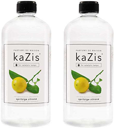 KAZIS® I Duft-Set Zitrone I Für alle katalytischen Lampen I 2 x1 Liter