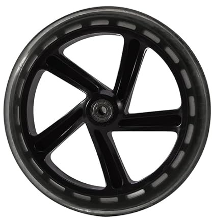 Hefddehy 2 StüCk Rollerrad 200 Mm Pu Material RadstäRke 30 Mm Abec-7 Kugellager RollerzubehöR,Transparent Schwarz
