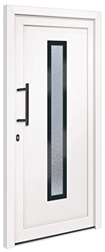 vidaXL Porta Ingresso Bianca 98x208 cm in PVC