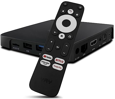 Yay GO Android TV HIGH-END 4K UHD Streaming Box Android 14 und Chromecast integriert - (Chromecast, HDMI 2.1, Netflix, Prime Video, Disney+, Bluetooth 5.0, HDR10, Wi Fi, 2GB RAM, 8GB