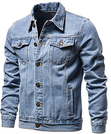 NUSGEAR 2023 Chaqueta vaquero Hombre Otoño Invierno Manga larga Abrigo mezclilla Moda Casual Slim Fit Cardigan trabajo caliente Informal Denim Outwear color sólido Tops