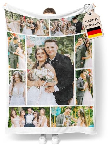 Easycosy Personalisierte Decke mit Foto - Made in Germany - wärmere Fotodecke selbst gestalten Kuscheldecke - Foto Geschenke für Frauen Freundin Schwester Kollegen zu Abschied Geburtstag
