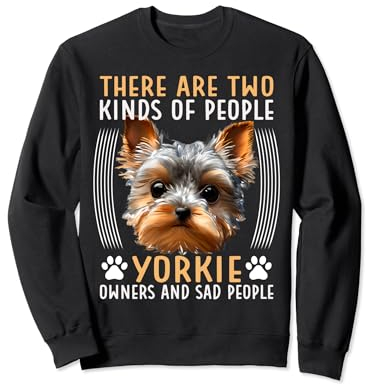 Yorkshire Terrier Teacup Puppy Hair Bows Shoes Teacup Yorkie Sweatshirt