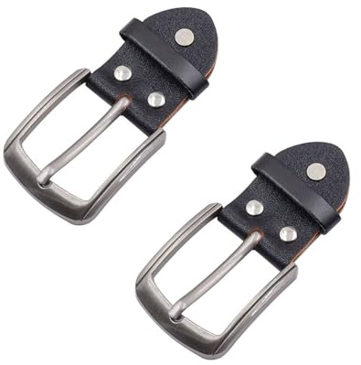 CHENNAN 2 stycken herrbältesspänne metall praktiskt kvadratiskt ersättningsspänne bältesspänne klassiskt enstaka pinnar bältesspänne mångsidigt kan användas för alla tillfällen, Brun 40mm, 35mm