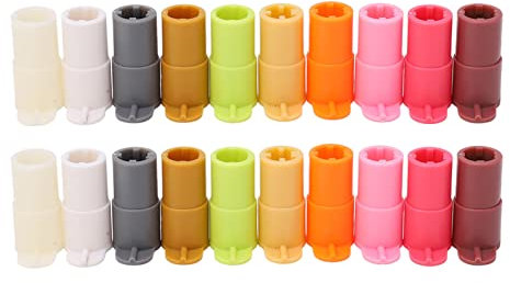 MOZUO 20-teiliges Stiftadapter-Set, universeller Stiftadapter, bunter ABS-Stiftadapterhalter, Stifthalter-Set, Zubehör-Ersatz für Schneidemaschine