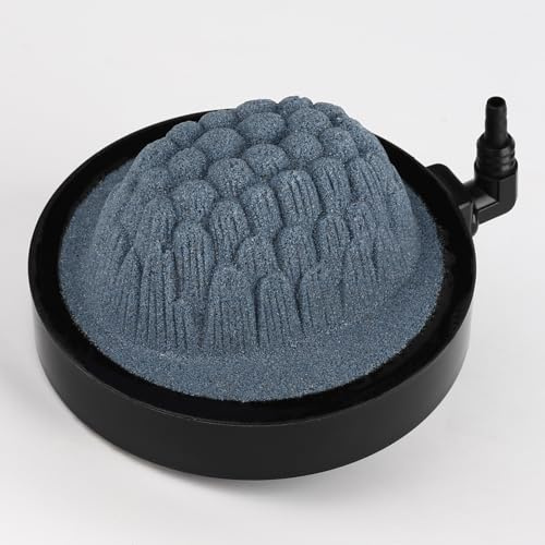 hygger Decorative Aquarium Air Stone, Aqua Sculpture Bubbler Stone Fish Tank Marine-Themed Oxygen Diffuser Kit for Aquarium Fish Tank Decoration and Landscaping (Hill Shape)