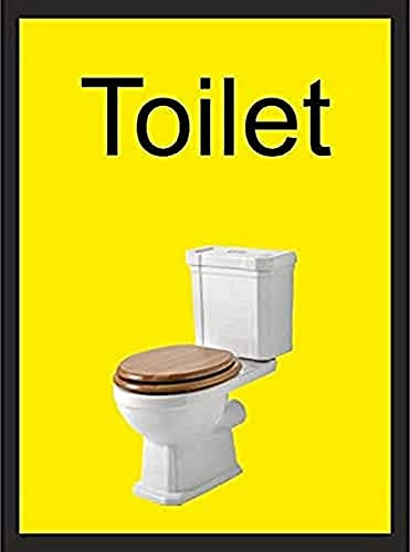 Toilet Dementia Sign 150mm x 200mm - Self Adhesive (DMS.08W-SA)